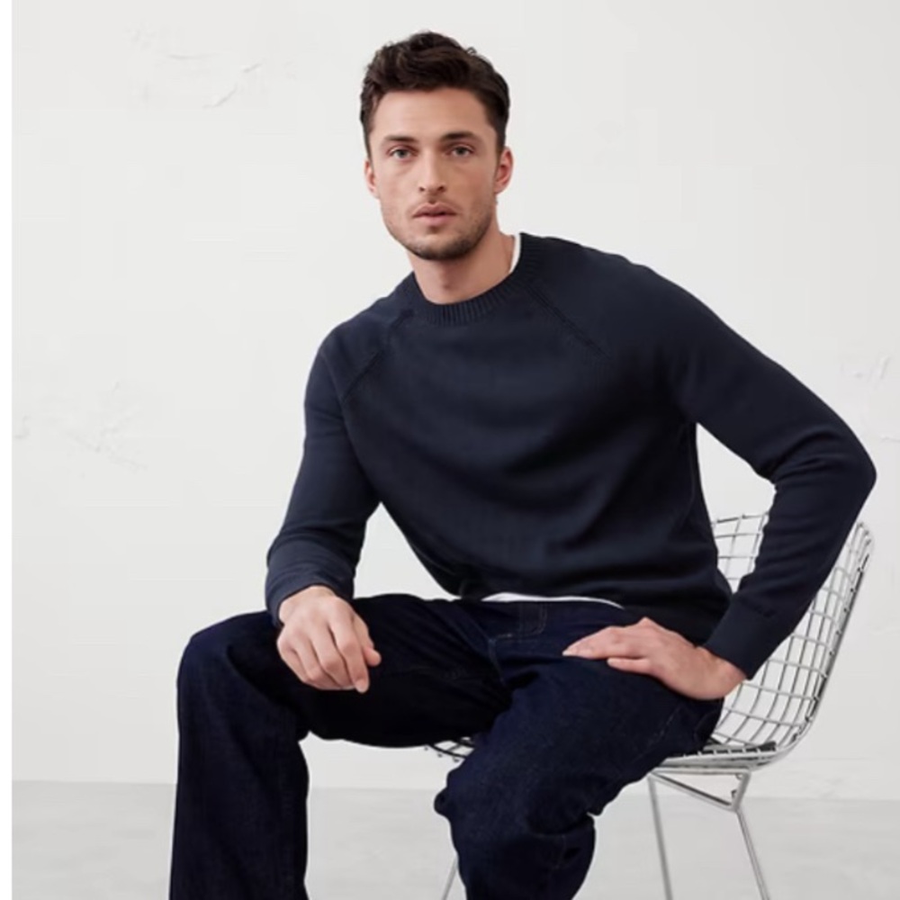 Navy Soft Crewneck Sweater